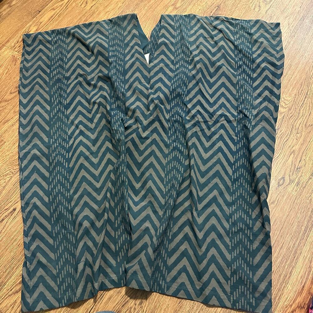 Blinded by Color Project green chevron organic cotton Kaftan One Size relaxed